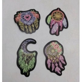 Unbranded Native American Glow In The Dark Dreamcatcher Stickers Neon Vinyl Decals
