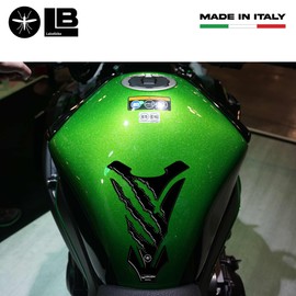 labelbike - Neutral 3D Resin Sticker for Motorcycle Tank Decoration Protection - "Tiger Scratches" Black