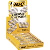 BIC Rasierklingen, 100 Stück, Chrome Platinum, für jeden Rasierhobel, Doppelkanten-Klingen,