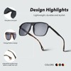 KISDATE OPTICS Premium Acetate Aviator Polarized Sunglasses for Men Women