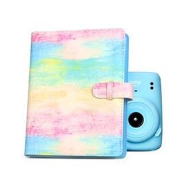 MUZIRI KINOKOO Photo Album with 128 Pockets for 3 Inch Film Fuji Instax Mini 12/11/9/8/7+/EVO /25/90 Camera Photo Digital Photography Book Colorful Clouds
