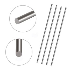 TOP-VIGOR 304 Stainless Steel Solid Round Bar 3mm x 300mm, 5Pcs Stainless Steel Rods for DIY Craft Tool