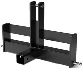 3 Point 2" Square Trailer Hitch Receiver for Category 1 Tractors, Versatile Tractor Tow Drawbar Adapter Compatible with Kubota, Mahindra, Ford, Yanmar, John Deere, Massey Ferguson, New Holland