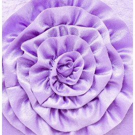The White Petals Lavender Decorative Pillow Cover (3D Flower, 18x18 inch, Pack of 1)