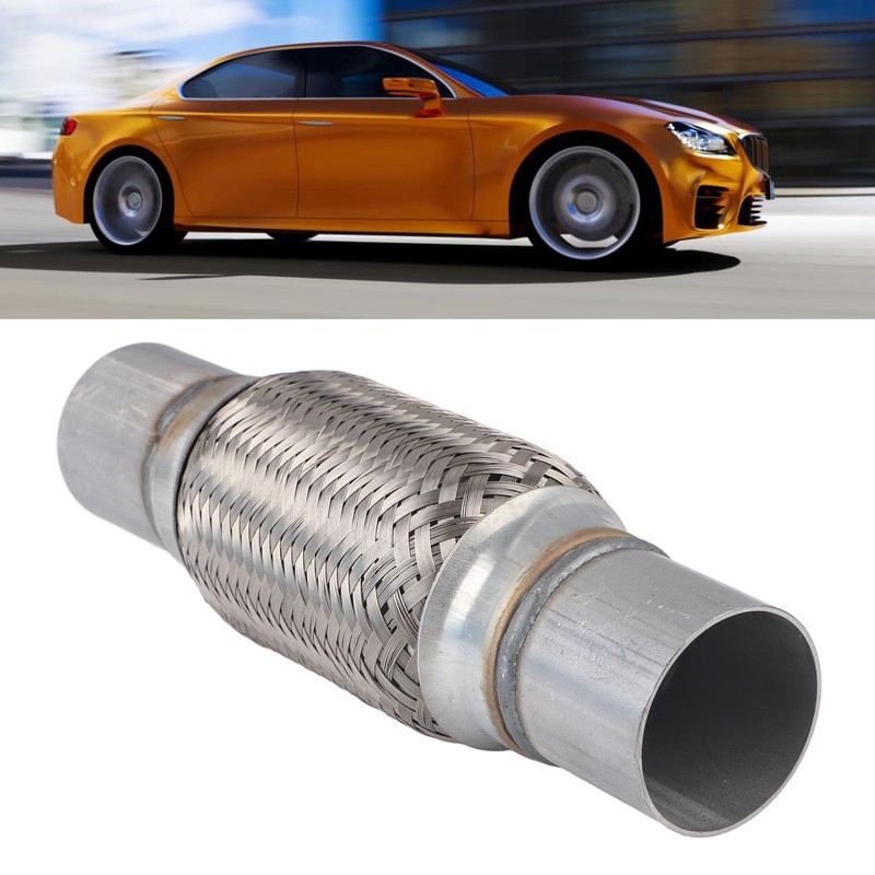 Car Exhaust Pipe 50 x 250mm Weld Free Soft Stainless