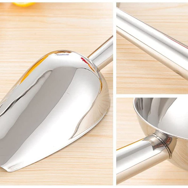 ANCLLO 6oz Stainless Steel Ice Scoop Coffee Bean Flour Scoop