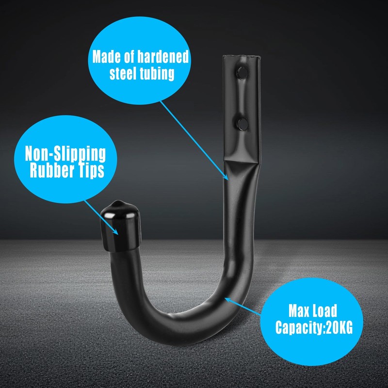 ASelected Garage Storage Hooks Heavy Duty,6 Pcs Ladder Storage Hooks