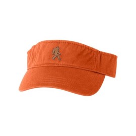 Go All Out One Size Orange Visor Bigfoot Sasquatch Embroidered Visor Dad Hat