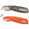 IRWIN UTILITY KNIVE RETRACTABLE HIGH-VIS ORANGE BOX CUTTER W/3 BLADES