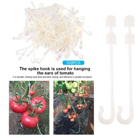 IKAAR Pack of 100 Plant Clips Tomato Clips Tomato Support J Hooks Tomato Plant Support Tomato Plant Support Tomato Plant Support