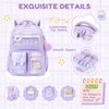 QIXIHU Kids Backpack for Girls, Bookbag for Elementary Students Kawaii