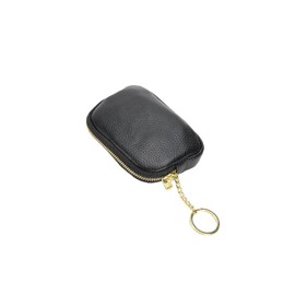 Small Coin Purse Keys Keyring Key Chain Change Wallet Zipper Coin Pocket Small Ladies Men Unisex Purse Wallet Gift for Friends Mother Small & Lightweight Easy to Carry Black