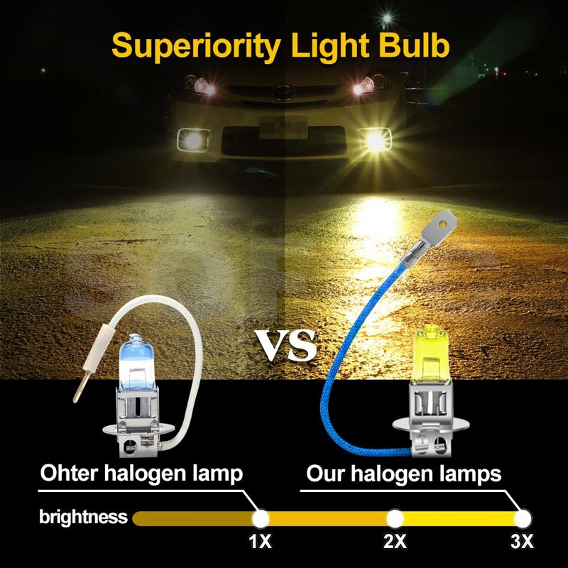 SOFOC H3 Halogen for Car Fog Light Auxiliary Headlight 12