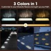 ShopTJB 3-Color Dimmable Solar Landscape 4"x8" Brick Paver Lights w/Remote