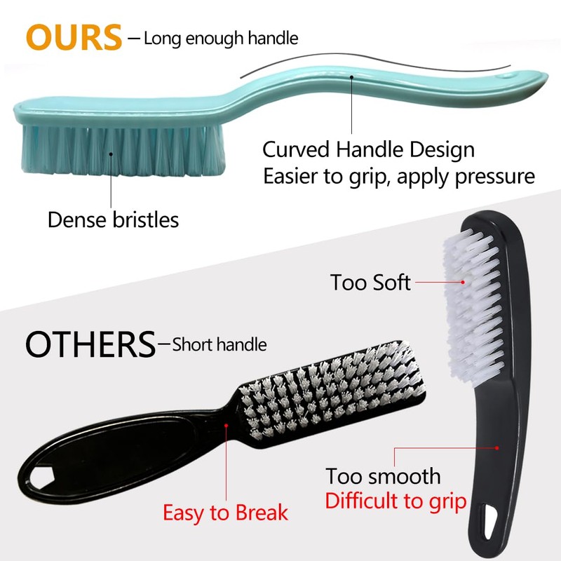 Nail Brush Foot Brush Curved Handle Grip Hand Fingernail Scrub