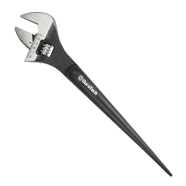 DURATECH 10-Inch Adjustable Construction Spud Wrench, Black Oxide Finish, CR-V
