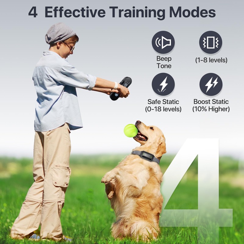 Dog Training Collar with Remote, Electric Dog Collar for Larege