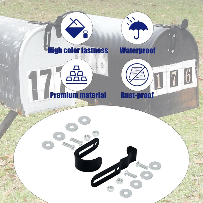 Mailbox Latch and Handle Kit, Thickened Metal Mailbox Door Replacement