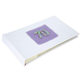 70th Birthday Photo Album in Vintage Floral Print, Holds 40 Photos (6x4 inch) in Clear Sleeves