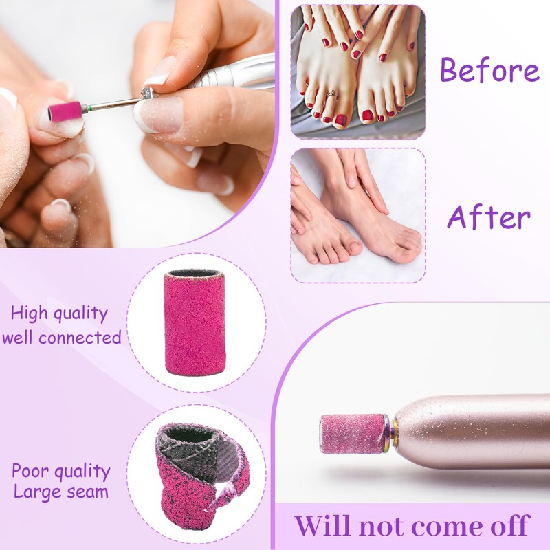 Sanding Caps Nail Cutter 180 Grit Nail Cutter Sanding Sleeves
