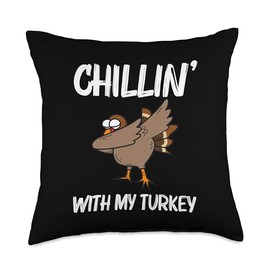 Cool Turkey Design For Men Women Forest Wild Animal Lovers Throw Pillow