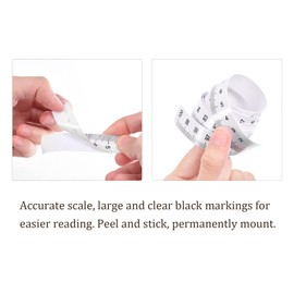 Kozelo Adhesive Tape Measure Metric - [100cm x Vertical Read] Waterproof Sticky Ruler Tape for Saw Table, White