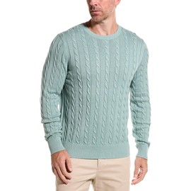 Brooks Brothers Men's Regular Fit Supima Cotton Long Sleeve Half-Zip Sweater, Jade, XX-Large