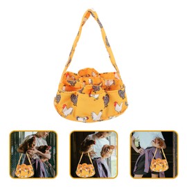 TOVINANNA Countertop Egg Holder Canvas Egg Collection Basket Farmhouse Style 7 Pouch Storage for Counter