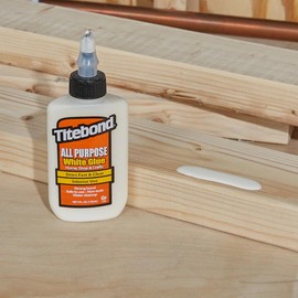 Titebond All Purpose White Glue, Home, Shop, School and Crafts, Versatile, Dries Fast and Clear, Easy-to-Use, Water Cleanup, 4 oz. 5032