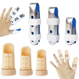 Naturahand 6 Pcs Finger Splints Finger Support Brackets Finger Stabilizers Fracture Rehabilitation Finger Straightening Arthritis Knuckle Immobilizationm Blue