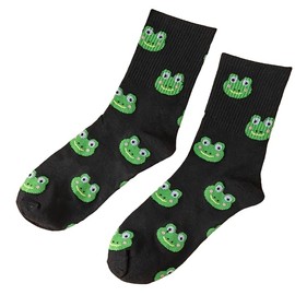 Womens Smiley Frog Fun Socks One Size UK 4-7 EU 36-40