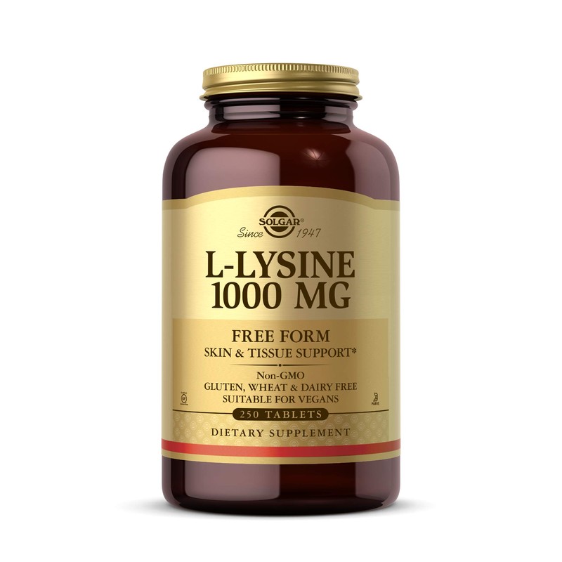 Solgar L-Lysine 1000 mg, 250 Tablets - Enhanced Absorption and