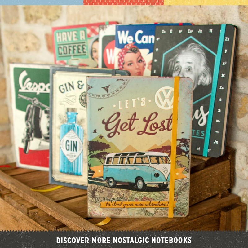 Nostalgic-Art Retro Notebook A5 Route 66 Bike Map - Gift