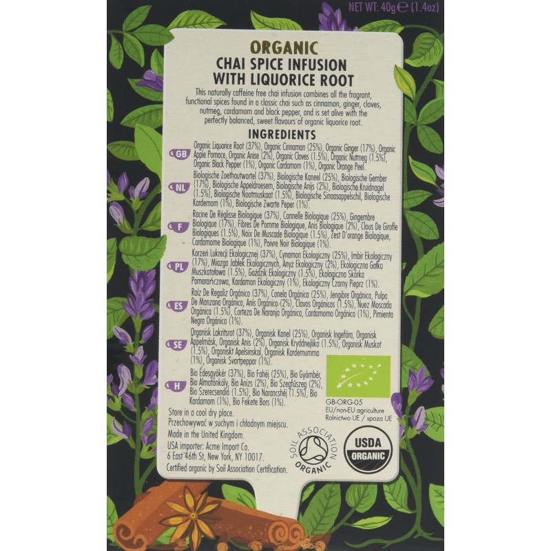 Heath & Heather - Organic Oriental Chai & Liquorice Tea