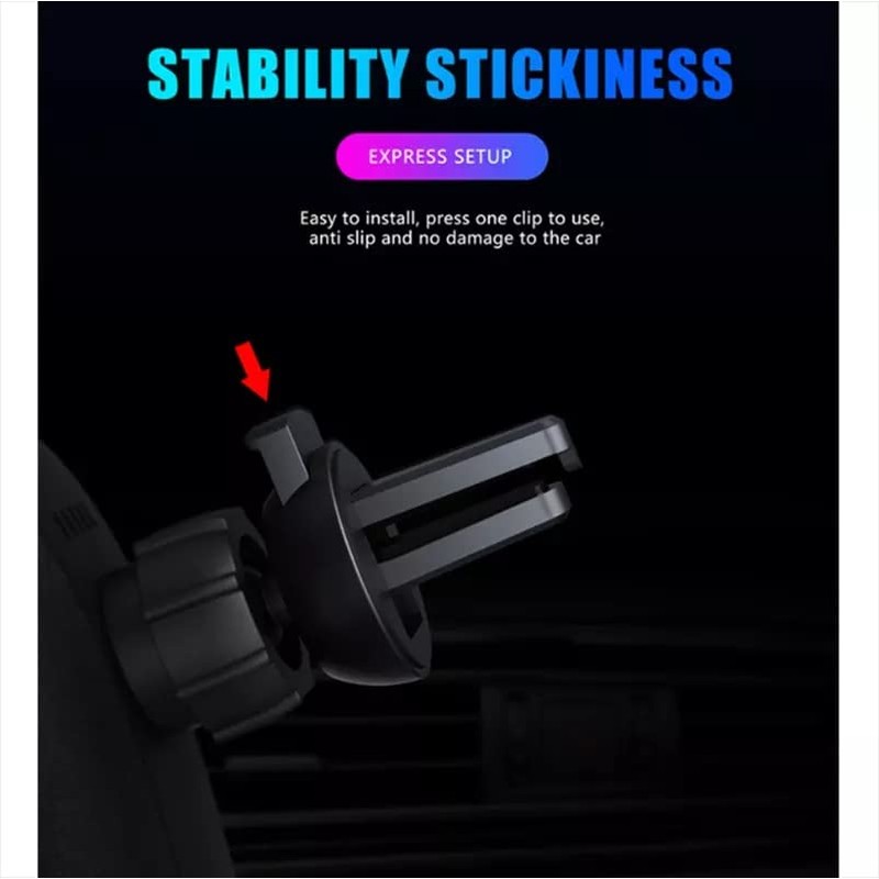 Intelligent Auto Grab Robotic Vent Mount Wireless Car Charger