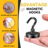 DIYMAG Black Magnetic Hooks, 118 LB Heavy Duty Strong Magnet