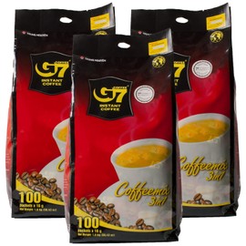Trung Nguyen - G7 3 In 1 Instant Coffee - 100 Packets (3 Pack) | Roasted Ground Coffee Blend with Creamer and Sugar, Suitable for Most Coffee Brewing Methods, (16gr/stick)