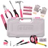 Elevon 131-Piece Pink Tool Set, Self-Use Tool Set with Storage