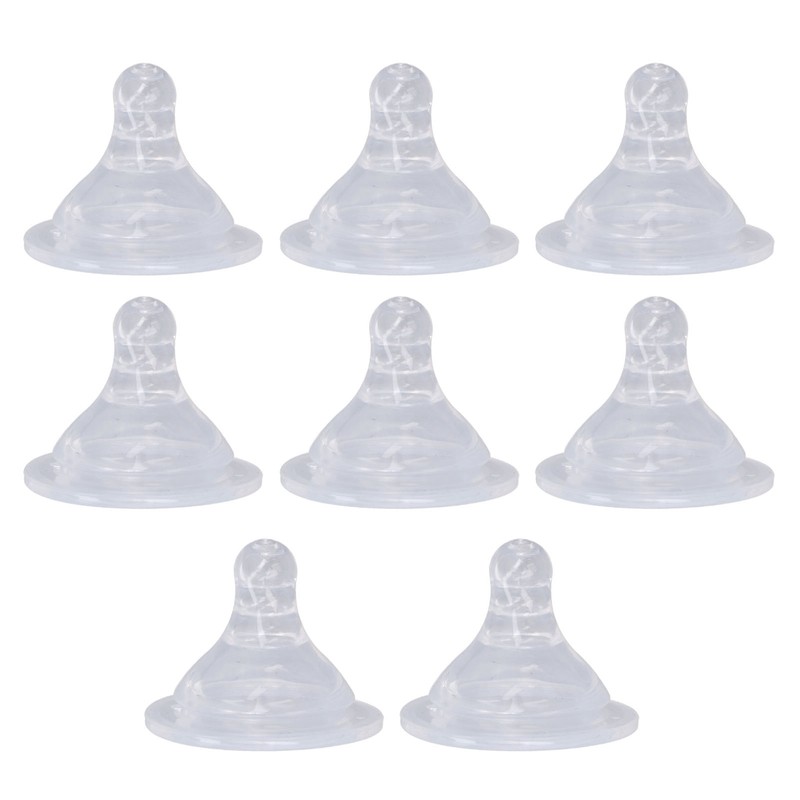 10pcs Infant Silicone Nipples Baby Bottle Replacement Feeding Nipples for