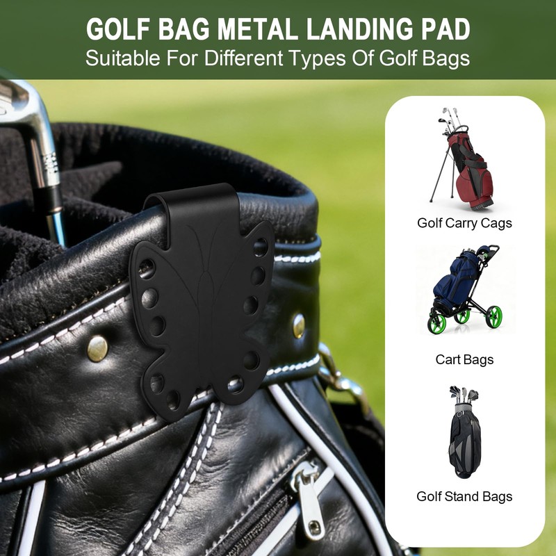 Veyntra Metal Landing Pad Clip for Golf Bags, 10‑Hole Golf