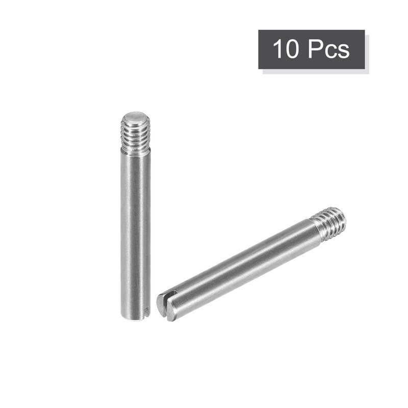 uxcell 10Pcs M4 x 30mm Slotted Cylindrical Pin 304 Stainless