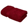 Lashuma Embroidered Hand Towel Red Ruby with Monogram, Terry Towelling