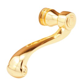 Prime-Line E 2660 French Colonial Door Levers, Heavy Weighted Casting Design, Brass Finish (1 Set)