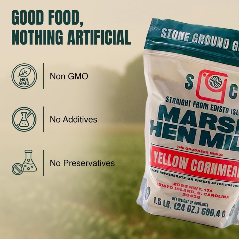 Marsh Hen Mill Stone Ground Yellow Cornmeal | Premium Heirloom