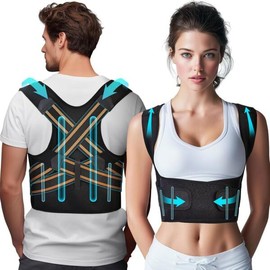 FALCOFIT 남녀용 FALCOFIT 교정기, 즉각적인 허리 조절 가능한 상부 눈에 보이지 않는 어깨 교정기의 굽힘 척추측만증, 목 중간 [S (Underbust: 26-33 )] Unisex FALCOFIT Posture Corrector, Instant Adjustable Upper Invisible Shoulder Brace for Kyphosis, Scoliosis, Neck Mid [S (Underbust: 26-33)]