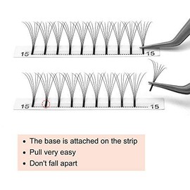 Premade Volume Eyelash Extensions 4D-C-0.07-12 Long Stem C D Curl Premade Fans Eyelash Extensions Volume Lash Extensions .07 .10 Premade Volume Fans Pre made Lash Fans (4D-C-0.07,12 mm)