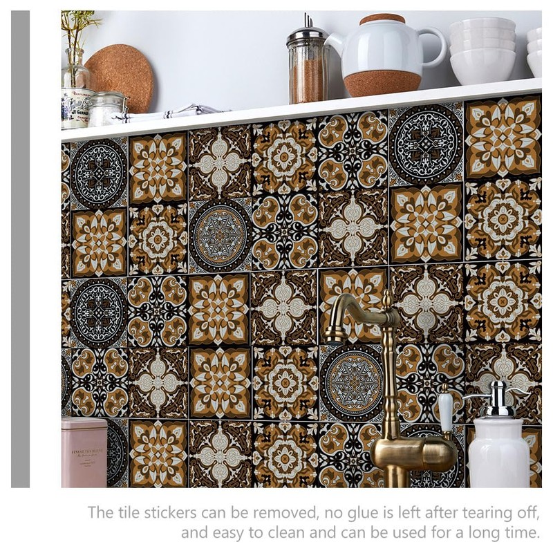 Hemobllo Pegatinas Para Azulejos - 48 Piezas Calcomanías Para Salpicaduras