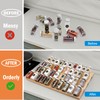 DEWVIE Bamboo Spice Drawer Organizer, 4 Tier In Drawer Spices