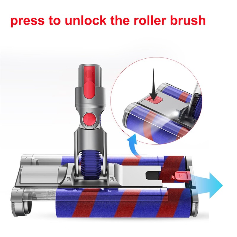 Soft Double Roller Brush Head Compatible with Dyson V7 V8