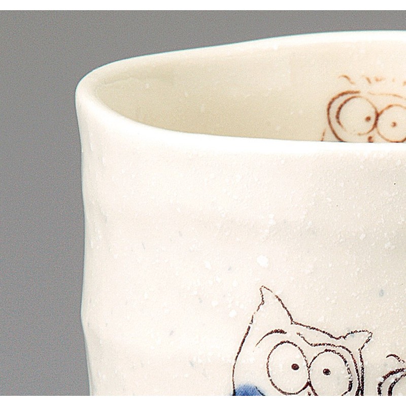 Soho Kiln 488-08-463 Sushi Yumi Blown Owl, Blue, Diameter 3.3